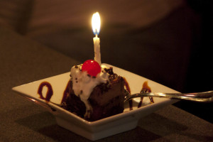 A single birthday candle